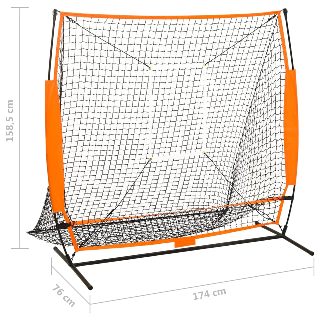 Multisport Practice Net for Baseball Black 174 x 76 x 158.5 cm