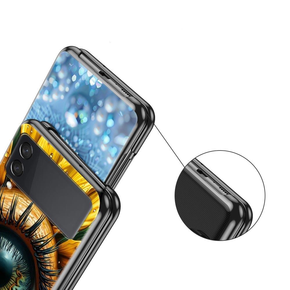 Модные ресницы Глаза Жесткий ПК Чехол для телефона Для Samsung Galaxy Z Flip 7 6 5 4 Черная Крышка Для Galaxy Z Flip3 Складной Fundas Чехол