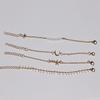 4Pcs/Set Women Bracelet Slim Adjustable Link Chain Dainty Golden Rhinestone Inlaid Star Girls Bracelet