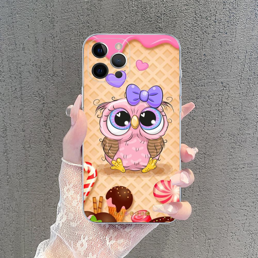 Мультяшный Милый Сова Любовники Чехол для Телефона Для iPhone 15 14 13 12 Mini 11 Pro XS Max X XR SE 6 7 8 Plus Мягкий Силиконовый Чехол