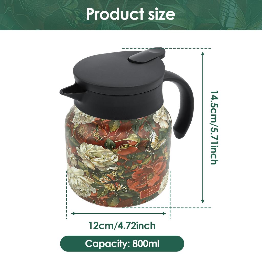 800/1000 мл Чайник из нержавеющей стали Съемный Изолированный Чайник с Инфузором Бытовой Чайник для Дома Кухонные Аксессуары