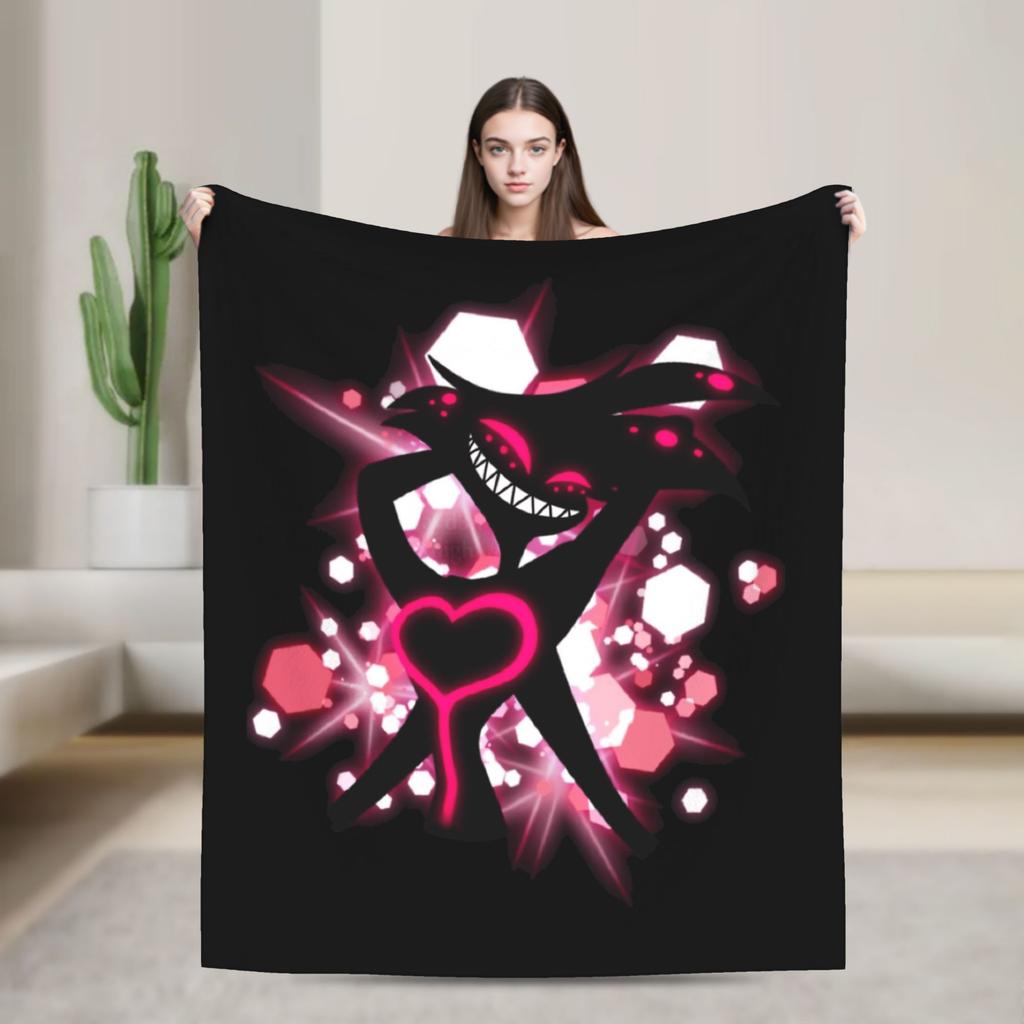 Cartoon H-Hazbin HotelS Flannel Blanket Winter Warm Soft Bedding Throws for Child Home Decor Funny Bedspread Sofa Bed Cover