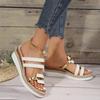 Cross-border Large-size Women's Sandals Summer New Flat-bottomed Slope Heel Fish Mouth Casual Women's Cool Slippers