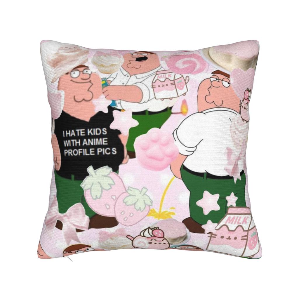 Decorative Pillow Cover F-Family Funny Guy Merch Seater  Pillow Case Cover Zipper Multiple Sizes