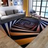 3D Visual Whirlwind Carpet Optical Illusion Bedroom Floor Mat Living Room Coffee Table Rug Unique Decorative Carpet