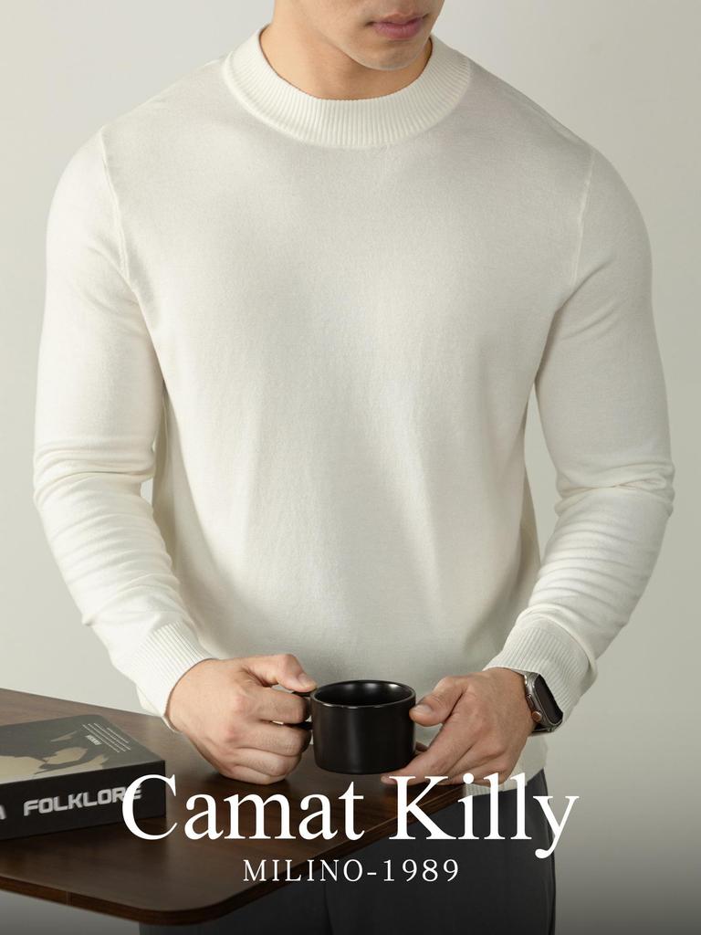 CamatKilly • Мужская мягкая трикотажная одежда: Роскошный, Плотный, Противоскатывающийся, Высокоэластичный Базовый Слой для Осени и Зимы.