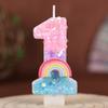 Rainbow Numbers Birthday Candles Cake Party Decoration Birthday Handmade Candles 0-9