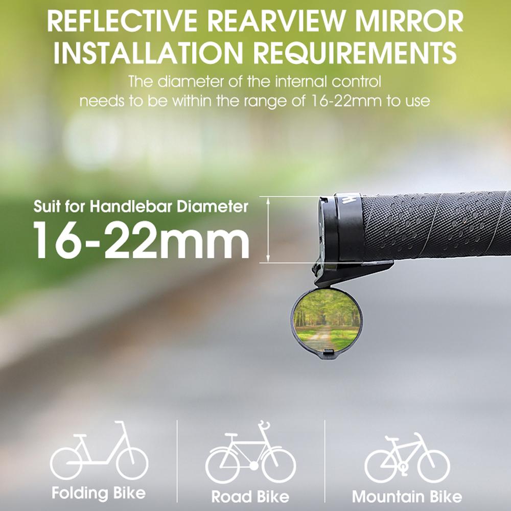 Bicycle Handlebar Plug Rearview Mirror Adjustable Bicycle Handlebar Mirror Bike Rearview Mirror