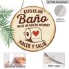 2D Flat 1pc Aluminum Decorative Ornament | Spanish-Style Bathroom Decorative Hanging Ornament | 7.87 inches × 7.87 inches | Ideal for wall decor in