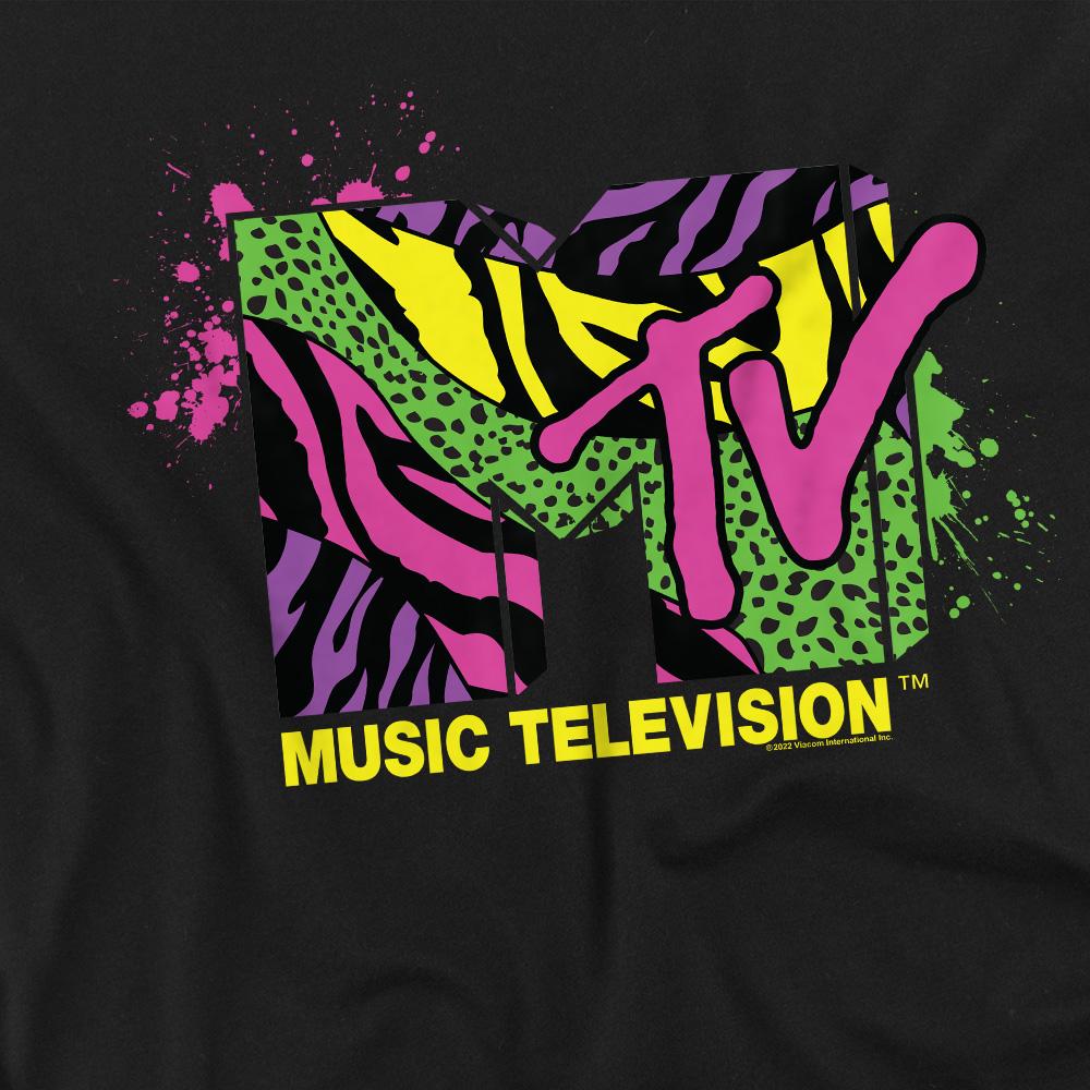MTV Mens Animal Print Logo T-Shirt