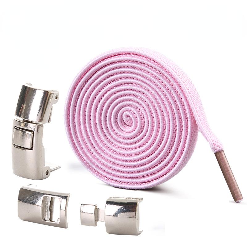 Новые шнурки для обуви без завязок, эластичные шнурки с замком для детей и взрослых, быстрые ленивые шнурки с металлическим замком, шнурки для обуви