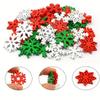 50Pcs Christmas Snowflake Mix Shape Wooden White Snowflakes Wooden Pendants Christmas Ornaments for New Year Navidad Xmas Decor