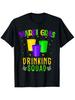 Mardi Gras Drinking Squad New Orleans NOLA T-Shirt for Men Women Casual Crew Neck, Regular Fit, All-season, Printed, 1