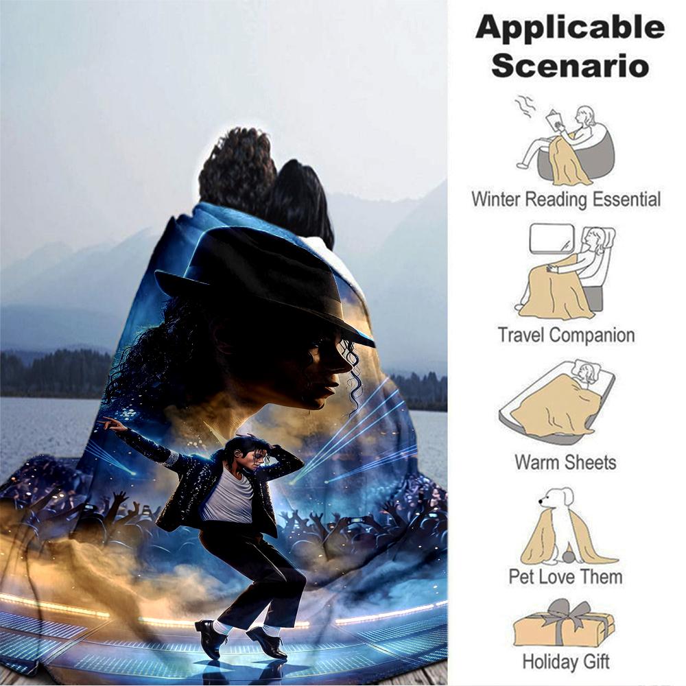 1Pc Michael Jackson Experience Blanket Soft Throw Blanket For Home Bedroom Bed Sofa Travel Office Solid Christmas Blanket
