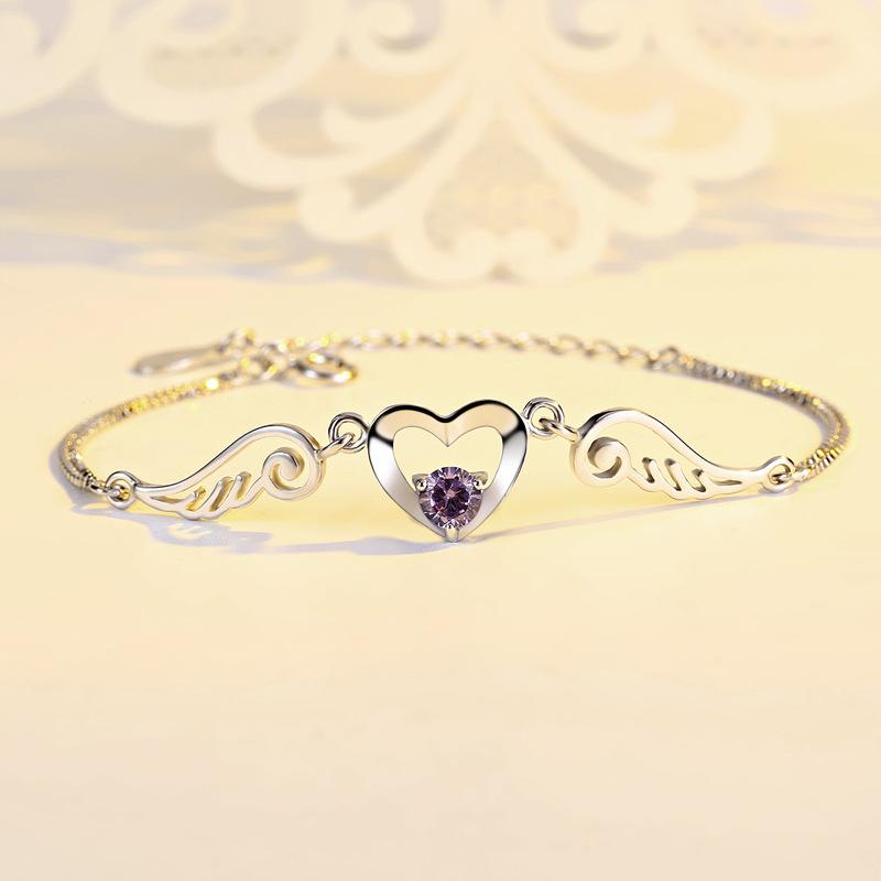 Jewelry Angel Wings Crystal Bracelet Love Fashion Diamond Zircon Bracelet Female Ins