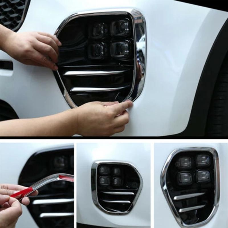 Для Kia Sportage 4 QL 2016 2017 2018 ABS Накладки на передние противотуманные фары Рамка заднего противотуманного фонаря Наклейка Аксессуары для стайлинга автомобиля