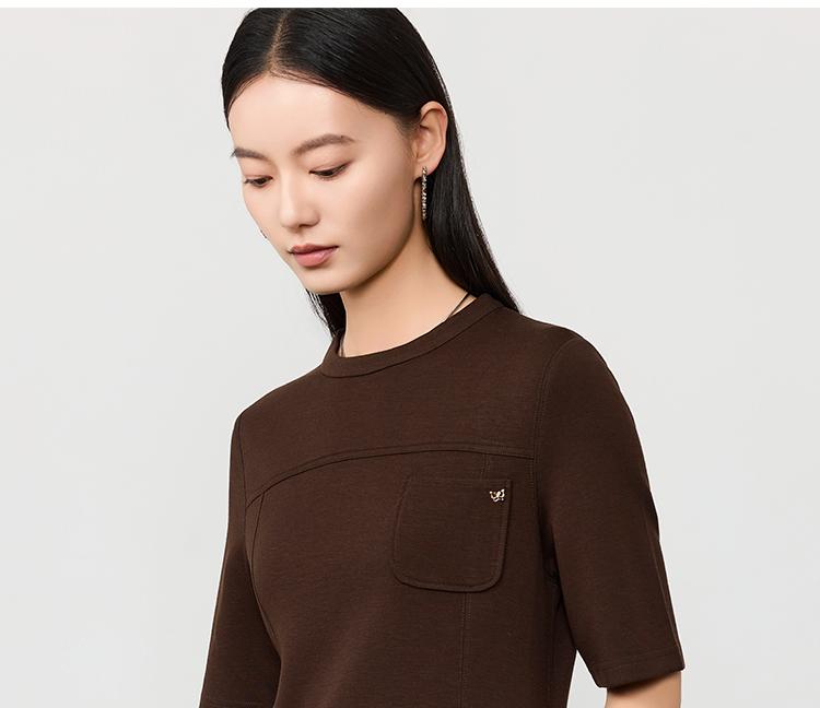 Round Neck Short-Sleeved Dress