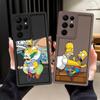 Чехол The Simpsons Homer Bart для Samsung Galaxy S25 S24 ultra S20 FE Note 20 Ultra S22 Plus S21 S25 S23 Чехол для телефона