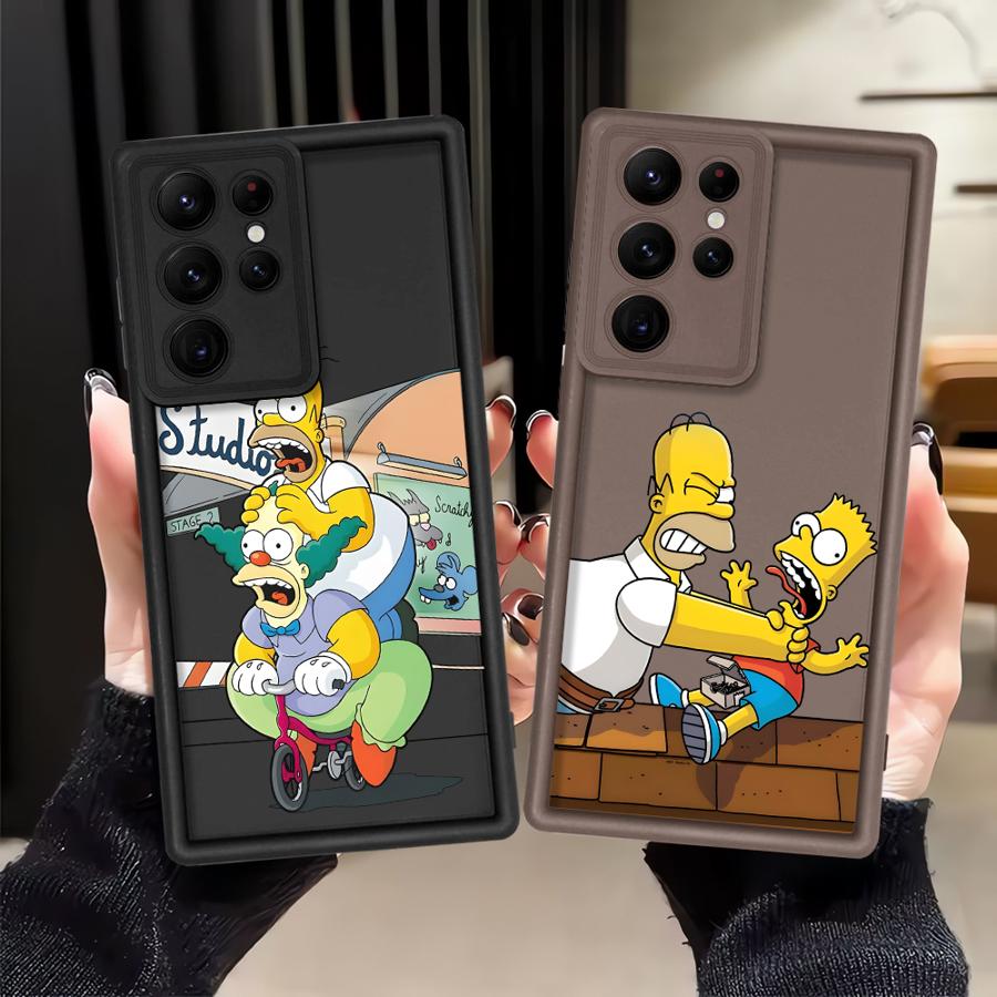 Чехол The Simpsons Homer Bart для Samsung Galaxy S25 S24 ultra S20 FE Note 20 Ultra S22 Plus S21 S25 S23 Чехол для телефона