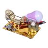 Hot Air Stirling Engine Motor Model Electricity Generator Motor with LED Bulb Six-pointed Star