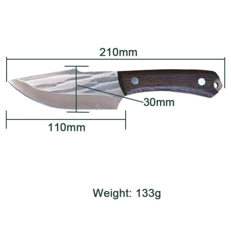 Wood Handle Stainless Steel Kitchen Knife with Cover Chef Knives Paring Knife Meat Fruit Knife Cooking Tools