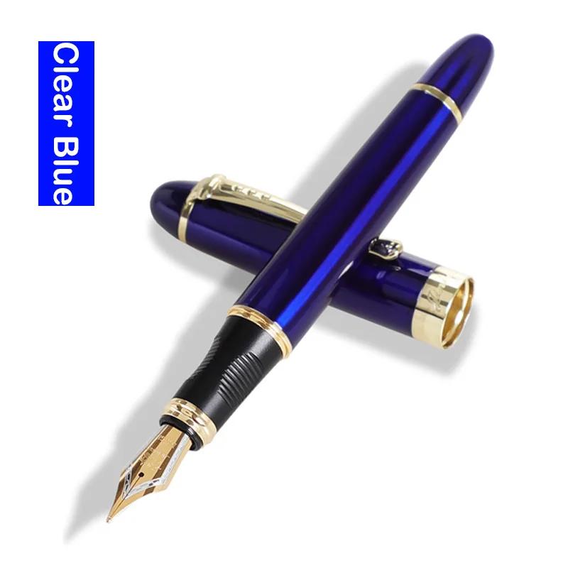 Перьевая ручка Jinhao X450 Иридиевое перо Полностью металлическая Золотой зажим Роскошные ручки Подарок студенту Канцелярские товары Офис Школьные принадлежности