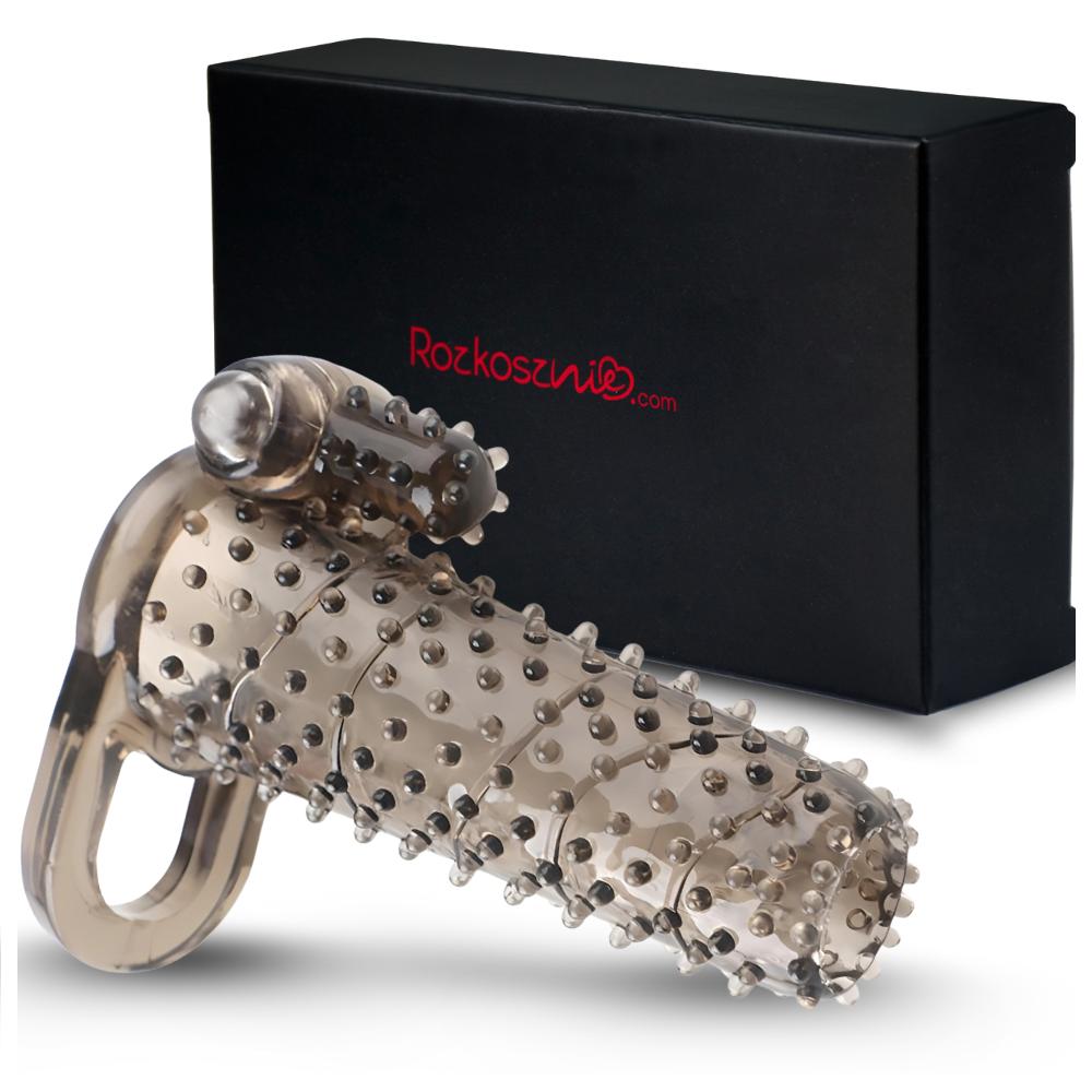 Vibrating penis sleeve stimulating testicles gift DELICIOUSLY