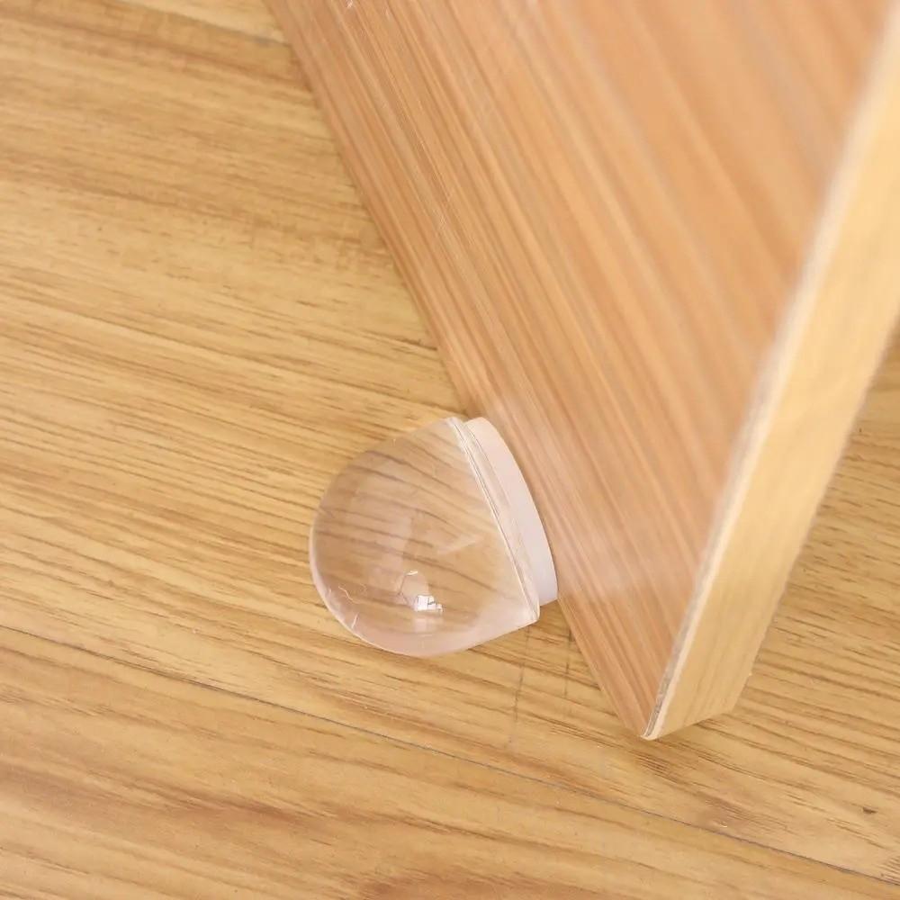 4Pcs Protector Transparent Door Stopper Anti-Collision Floor Mounted Door Holder Self Adhesive Door Buffer Furniture Protection