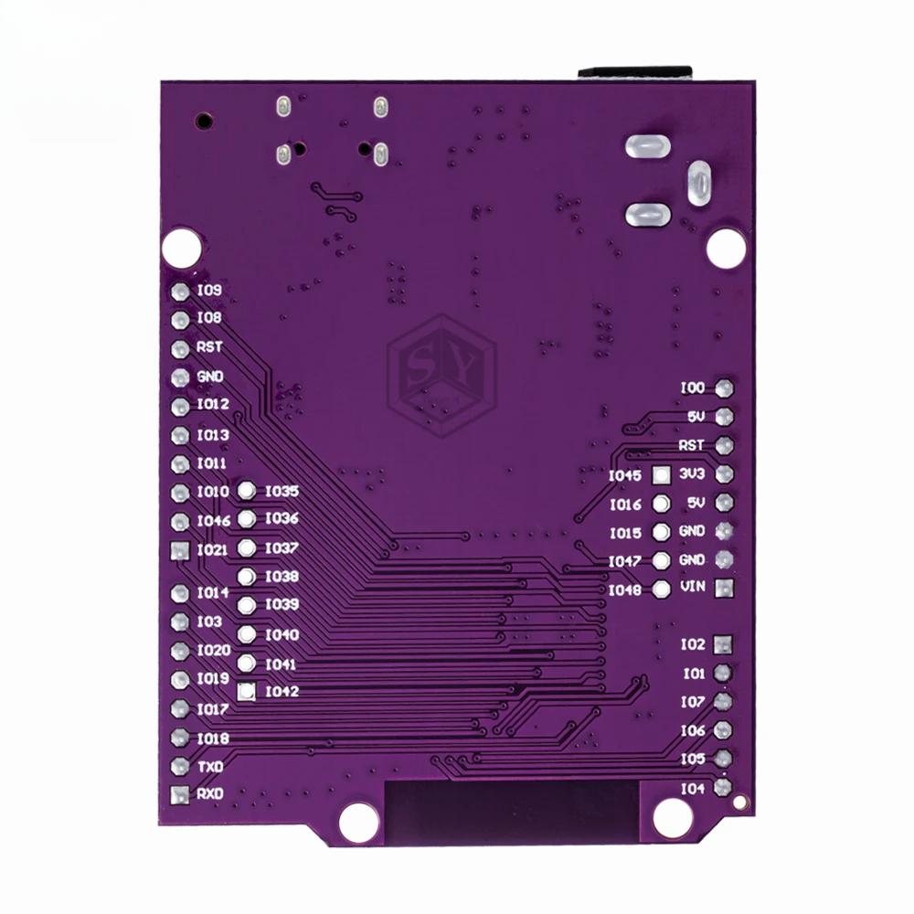 Плата разработки ESP32-S3 UNO Модуль WROOM-1-N8R2/N16R8 Совместима с DevKitC-1
