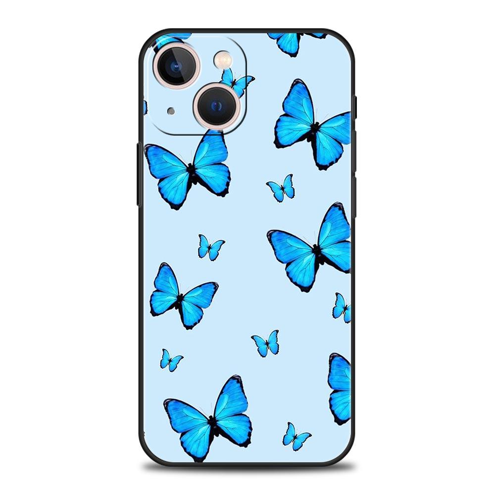 Чехол для телефона с бабочкой для iPhone Samsung Galaxy Redmi Xiaomi Oppo OnePlus Note SA 7 8 9 10 11 12 13 14 20 21 22 23 53 54 Pro Max Plus Ultra TPU Soft