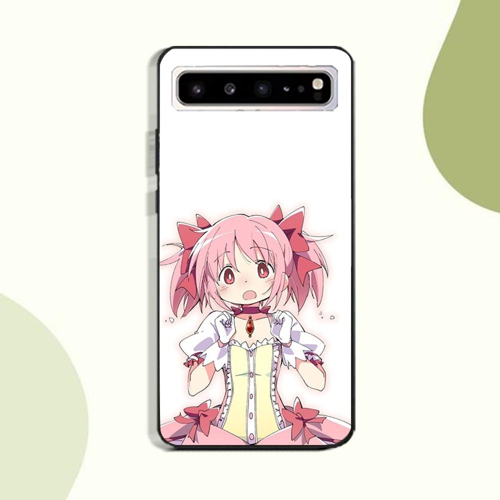 Милый аниме чехол для телефона Puella Magi Madoka Magica для Samsung Galaxy A52 A51 S21 Edge S22ULTRA S23 S24 S20LITE Plus Черный чехол