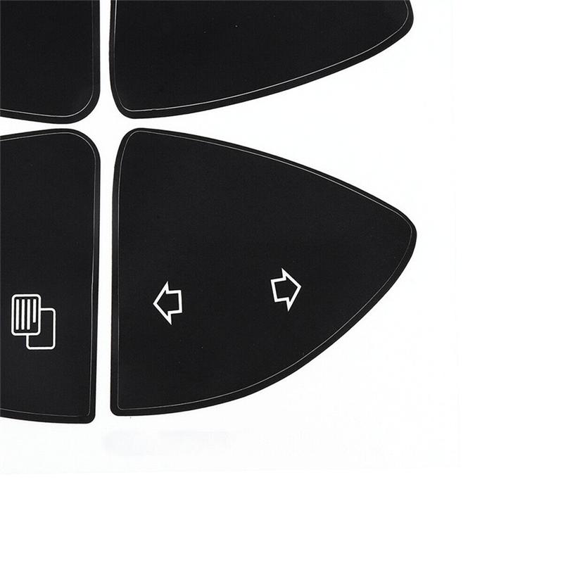 For Mercedes Benz Steering Wheel Button Repair Stickers, Black PVC Decals for W220 S430 S500 S600 CL500 CL600