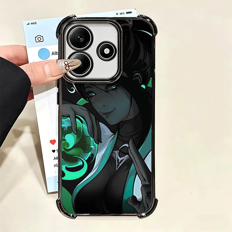 Черный Крутой Мягкий Чехол Для Телефона V-Valorant Game Для Xiaomi Poco X7 X8 Pro Max X6 X5 X3 F8 Ultra F7 M8 M7 M5S Redmi 15C 15A 15 14C 13C