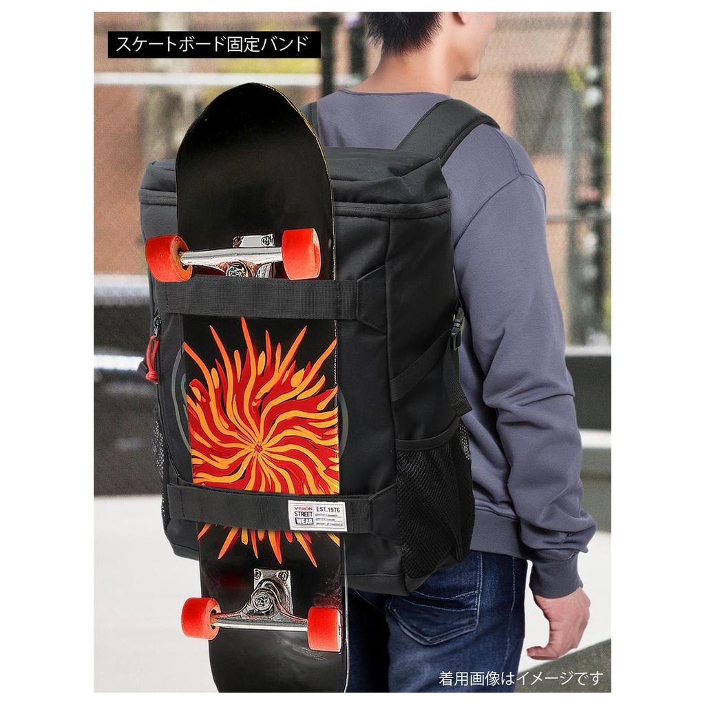 Рюкзак большой емкости 25 л A4 для хранения скейтборда сумка для скейтборда черный F [Vision Streetwear] VSW-1001 мужской