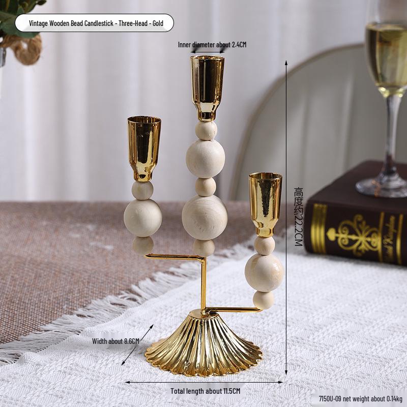 Винтажный французский подсвечник-украшение – Романтический европейский держатель для свечей для декора стола и фотосессий