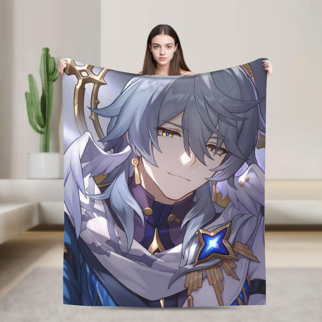 Супер Теплое ОдеялоДетское Взрослое Кемпинг Honkai Star Rail Плед Фланелевое Покрывало Для Улицы Новинка Покрывало для Дивана-Кровати