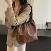 Luxury Feminine Shoulder Bag Solid Folds Simple Sense of Fashion Casual Versatile Bag