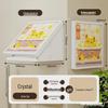 Waterproof Folding Bathroom Wall Cabinet with Mural Design and Clothes Storage