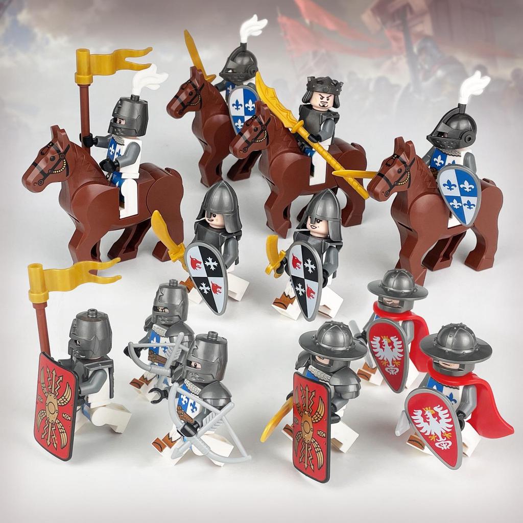 Набор минифигурок средневековых солдат для замка, совместимый с Lego