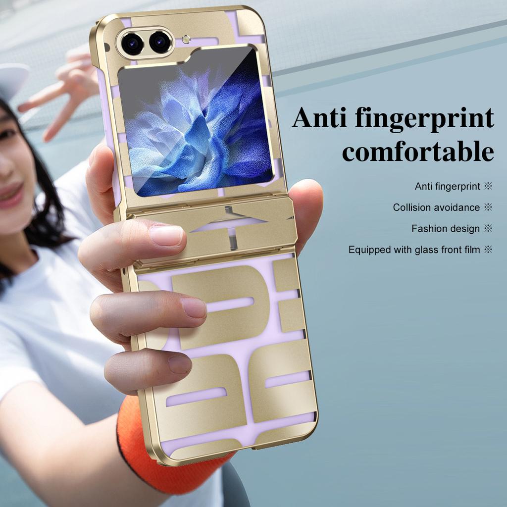 Прозрачный чехол-книжка с шарниром для Samsung Galaxy Z Flip 3 4 5 6 Чехол Милый Полностью закрывающий Ударопрочный чехол для Galaxy Z Flip6 Flip5 Flip4