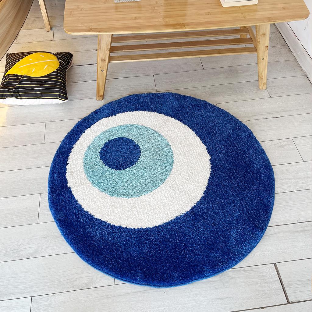 Evil Eye Rug Minimalist Carpet Home Decor Bathroom Handmade Tufted Housewarming Gift Bedroom Aesthetic Plush
