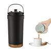 500ml Insulated Water Stainless with Straw and Suitable for Coffee and Carbonated Easy To for and Children Ceramic-coated Kettle, Steel, Handle,