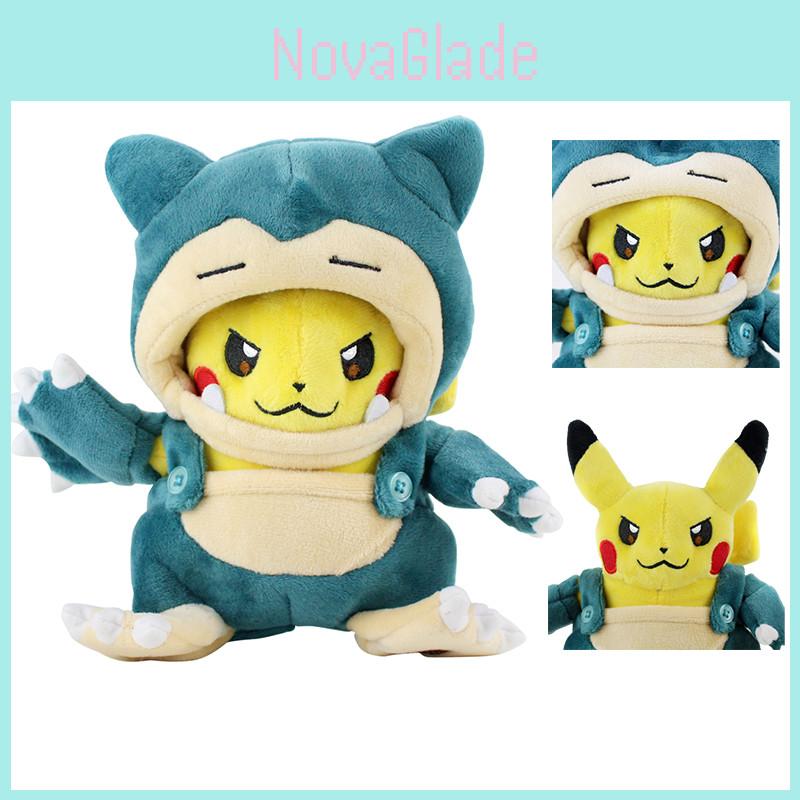 Adorable 20cm Pokemon Pikachu And Snorlax Soft Plush Toy For Kids