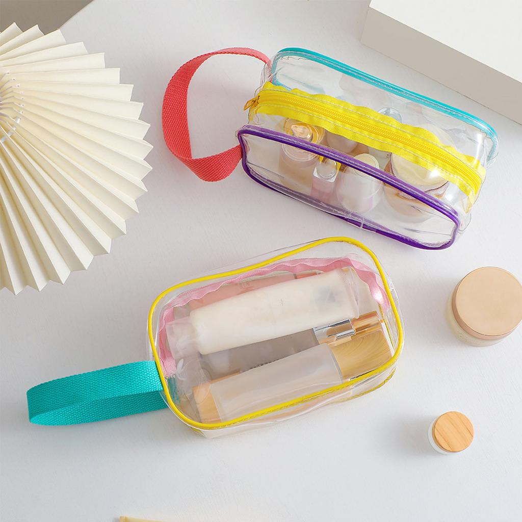 Модная прозрачная косметичка из ПВХ для женщин, косметички на молнии, косметика для случая Tr