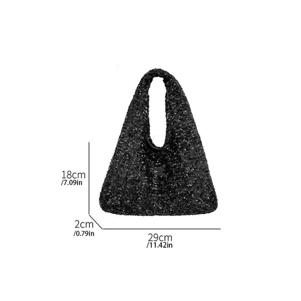 Вечерняя сумка Блестящая сумочка Блестящая серебристая сумка через плечо Портативная сумка с пайетками Для улицы