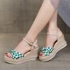 Wedge Heel Platform Sandals Women's Summer 2025 New Fashion Muffin Waterproof Table High Heels Versatile with Skirt Rome