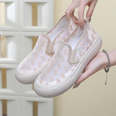 Женские повседневные кроссовки на платформе с противоскользящей дышащей сеткой, массивные прогулочные туфли с круглым носком, легкие низкие модельные туфли, летние женские лоферы