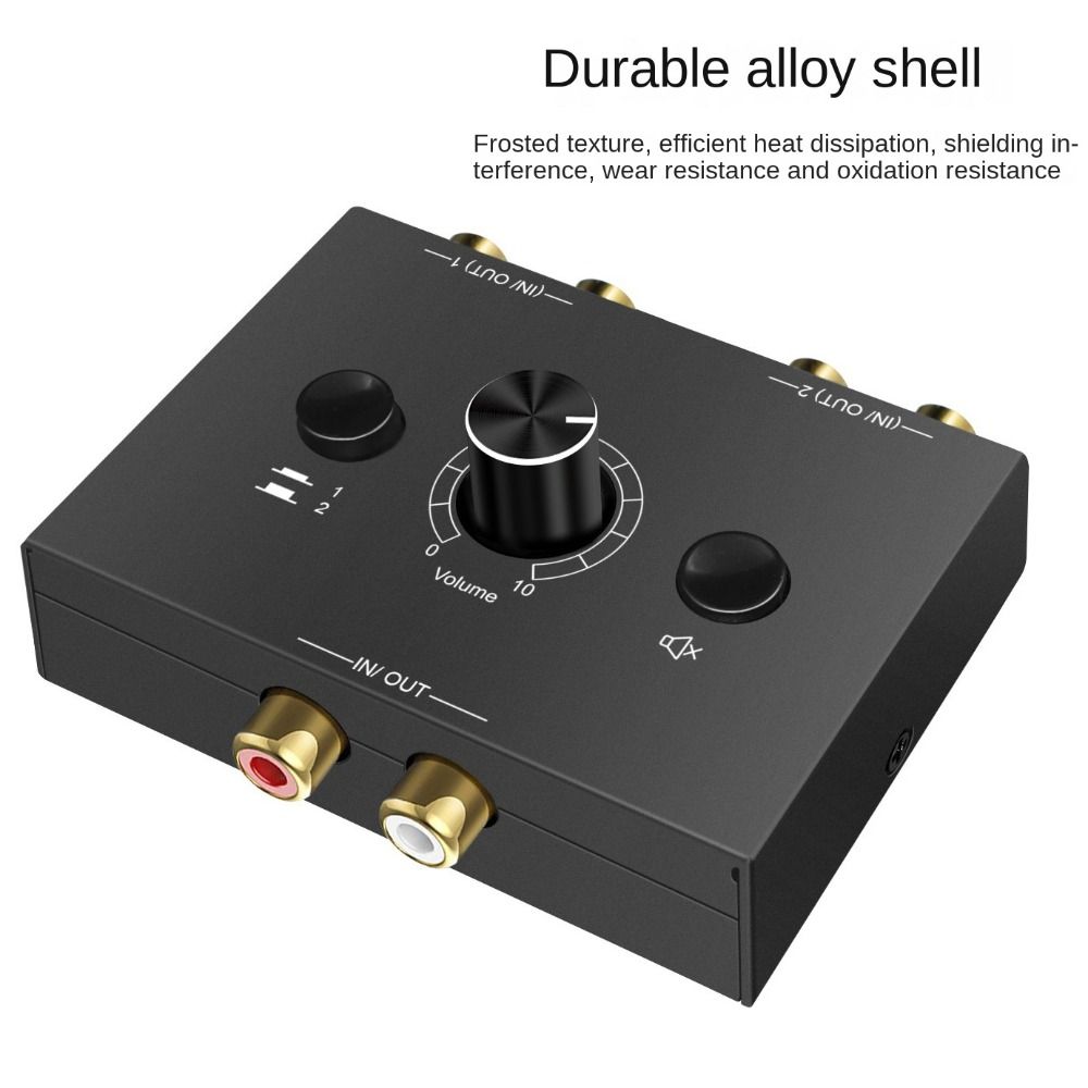 3.5mm Jack Audio Switcher Stereo Audio Decoder Amplifier 2 In 1 Out Audio Splitter Car