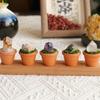1PC Natural Crystal Stones Set Mini Clay Pot Base Amethyst Quartz Healing Gemstones Potted Plant Style Feng Shui Home Decor