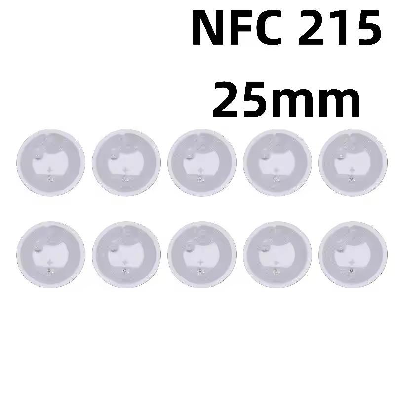 10 шт. 215 NFC Телефон Доступен RFID-метка Наклейки Клейкая этикетка NFC 215 Самоклеящаяся метка Наклейка